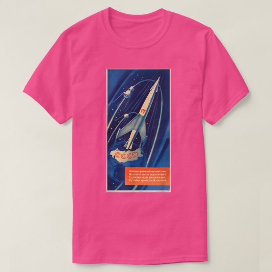 sowjetisches Weltraumprogramm Sowjetunion Gewerksc T-Shirt (Design vorne)