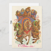 Sowjetkarte mit der Neujahrskavallerie Programm (Vorne/Hinten)