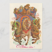 Sowjetkarte mit der Neujahrskavallerie Programm (Vorderseite)