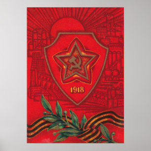 Sowjetkarte vom 23. Februar Poster