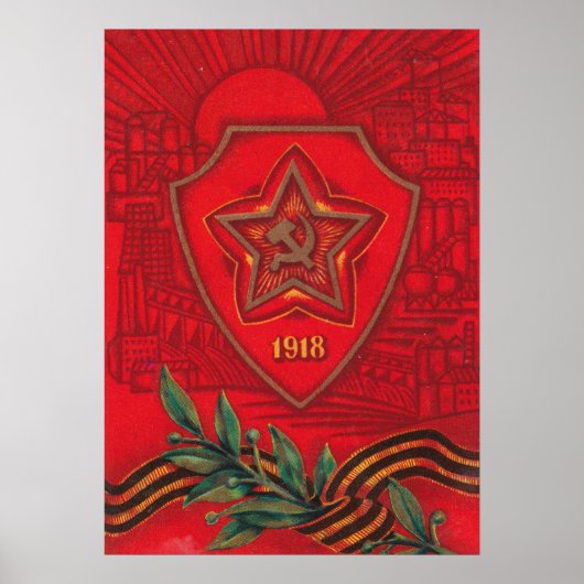 Sowjetkarte vom 23. Februar Poster (Vorne)