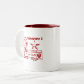 Sowjetpostmark Zweifarbige Tasse (Vorderseite Links)