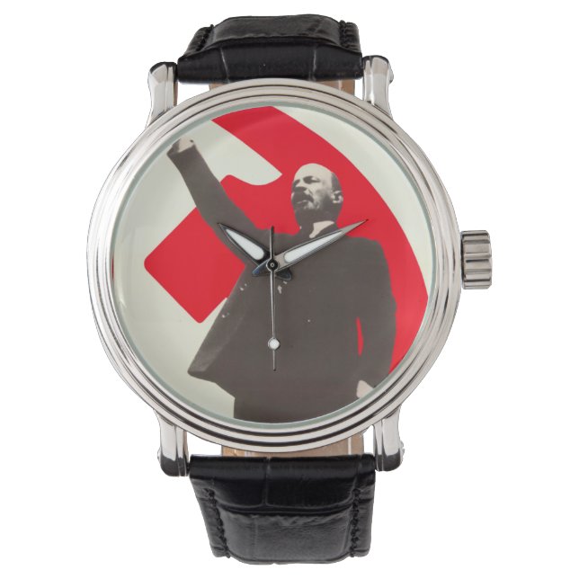 Sowjetproaganda Lenin Vintag Armbanduhr (Vorderseite)