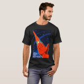 Sowjetproaganda Poster USR Rocket Astrona T-Shirt (Vorne ganz)