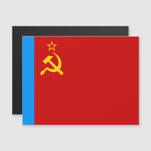 Sowjetrussland-Flagge, UdSSR, CCCP, Kommunismus, L Magneteinladung