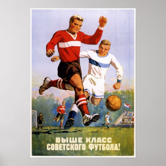 Sowjetsowjetische Fußballpropaganda 1954 Poster (Vorne)