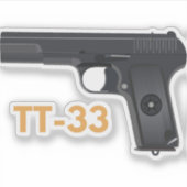 Sowjetunion 2 Pistole Tokarev TT-33 Aufkleber (Vorderseite)