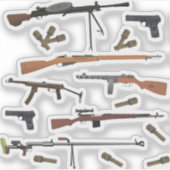 Sowjetunion 2 Waffen Aufkleber (Vorderseite)
