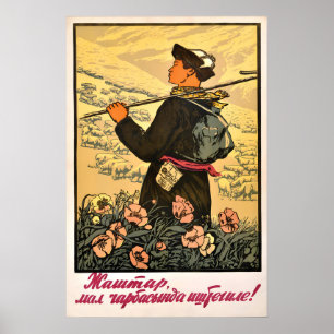 Sowjetunion Propagandaplakat Kirgisistan Jugendlic Poster