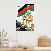 Sowjetunion Propagandaplakat Turkmenisch Poster (Küche)