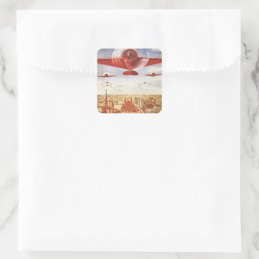 Sowjetunion Quadratischer Aufkleber (Tasche)