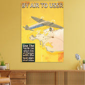 Sowjetunion Vintage Travel Poster Leinwanddruck (Insitu (Wohnzimmer))