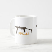 Sowjetunion WW2 PPS-43 Submaschinenleuchte Kaffeetasse (Vorderseite Links)