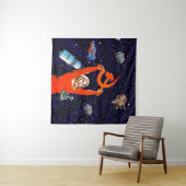 Sowjetwelle - sowjetische Weltraumkunst Wandteppich (Beispiel (Horizontal))