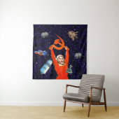Sowjetwelle - sowjetische Weltraumkunst Wandteppich (Beispiel)