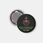  Sown in Resilience Nature Heart Sprout Mindful Magnet (Vorderseite/Rückseite)