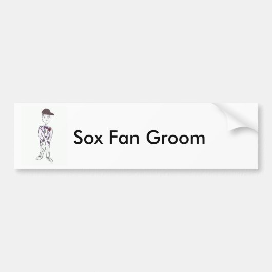 Sox Fan Groom Autoaufkleber (Vorne)