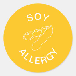 Soy Allergy Alert Runder Aufkleber