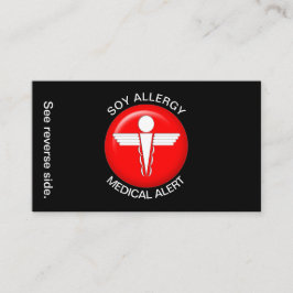 SOY Allergy Medical Alert Card Visitenkarte