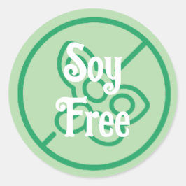 Soy Allergy Soy Free Warning Label Kleine Unterneh Runder Aufkleber