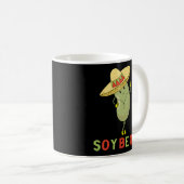 Soy Bean Vegan Pub I Be Bean Sombrero Feinschmecke Kaffeetasse (VorderseiteRechts)