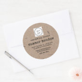 Soy Candle | Kraft-Papier |Logo 3 Zoll hinzufügen Runder Aufkleber (Umschlag)