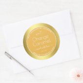 Soy Candles Packing Labels Gold Orange Caramel Runder Aufkleber (Umschlag)