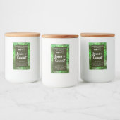 Soy Candles Tropical Blätter Green Leaf Packung Lebensmitteletikett (Flaschen)