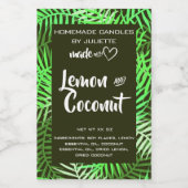 Soy Candles Tropical Blätter Green Leaf Packung Lebensmitteletikett (Einzelnes Label)