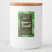 Soy Candles Tropical Blätter Green Leaf Packung Lebensmitteletikett (Vorderseite)