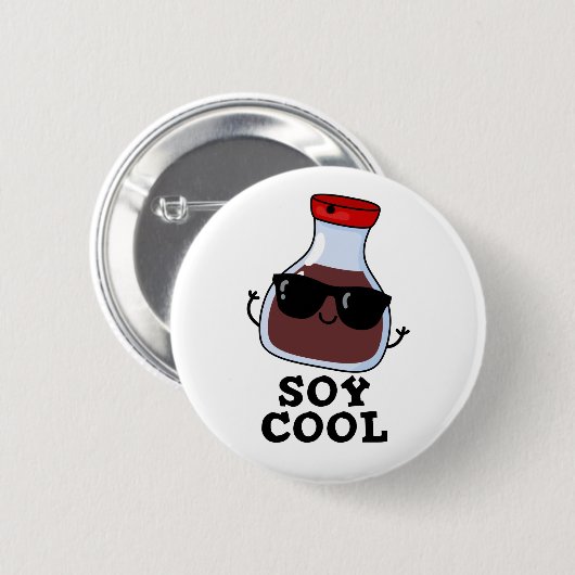 Soy Cool Funny Soy Sauce Puff Button (Vorne & Hinten)