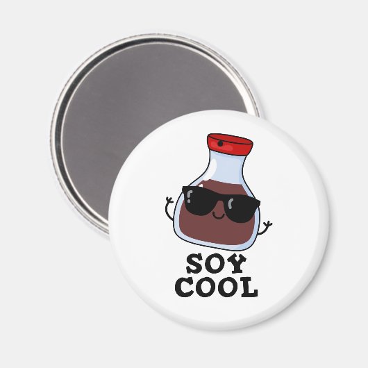 Soy Cool Funny Soy Sauce Puff Magnet (Vorderseite/Rückseite)