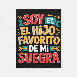 Soy el hijo favorito funny saying colorful fleecedecke