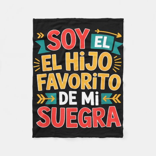 Soy el hijo favorito funny saying colorful fleecedecke (Vorderseite)