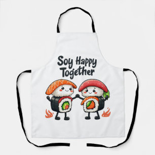 Soy glücklich zusammen Sushi Kawaii japanisches Es Schürze