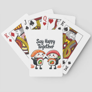 Soy glücklich zusammen Sushi Kawaii japanisches Es Spielkarten