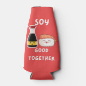 Soy Good Together Funny Asian Food Puff Flaschenkühler (Vorderseite)