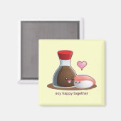 Soy Happy Magnet (Vorderseite/Rückseite)