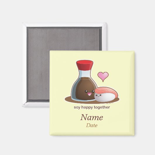 Soy Happy Magnet (Vorderseite/Rückseite)