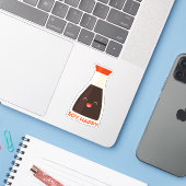 Soy Happy Niedlich Feinschmecker Aufkleber (Laptop mit iPhone)