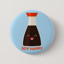 Soy Happy Niedlich Soy Sauce Feinschmecker Button