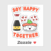 Soy Happy Together Niedlich Soy Sauce Pub Aufkleber (Blatt)