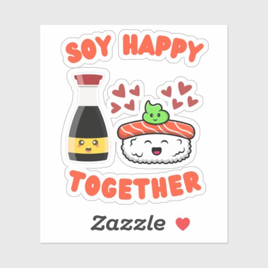 Soy Happy Together Niedlich Soy Sauce Pub Aufkleber (Blatt)