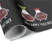 Soy Happy Together Soy Sauce Pun Dark BG Geschenkpapier (Rolleneckpunkt)