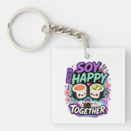 Soy Happy Together – Süßes Kawaii Sushi-Pärchen Schlüsselanhänger