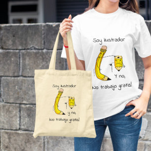 Soy ilustrador, no trabajo gratis tragetasche