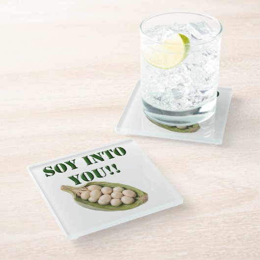 Soy In You: Eine Vegane Liebe-Geschichte, Glasuntersetzer (Schrägansicht)