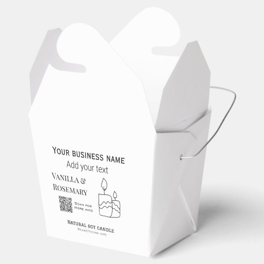 Soy-Kerzen-Geschäft hinzufügen q oder Code-Firmenn Geschenkschachtel (Geöffnet)