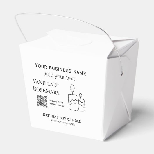 Soy-Kerzen-Geschäft hinzufügen q oder Code-Firmenn Geschenkschachtel (Rückseite)