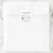 Soy-Kerzen-Geschäft hinzufügen q oder Code-Firmenn Quadratischer Aufkleber (Tasche)